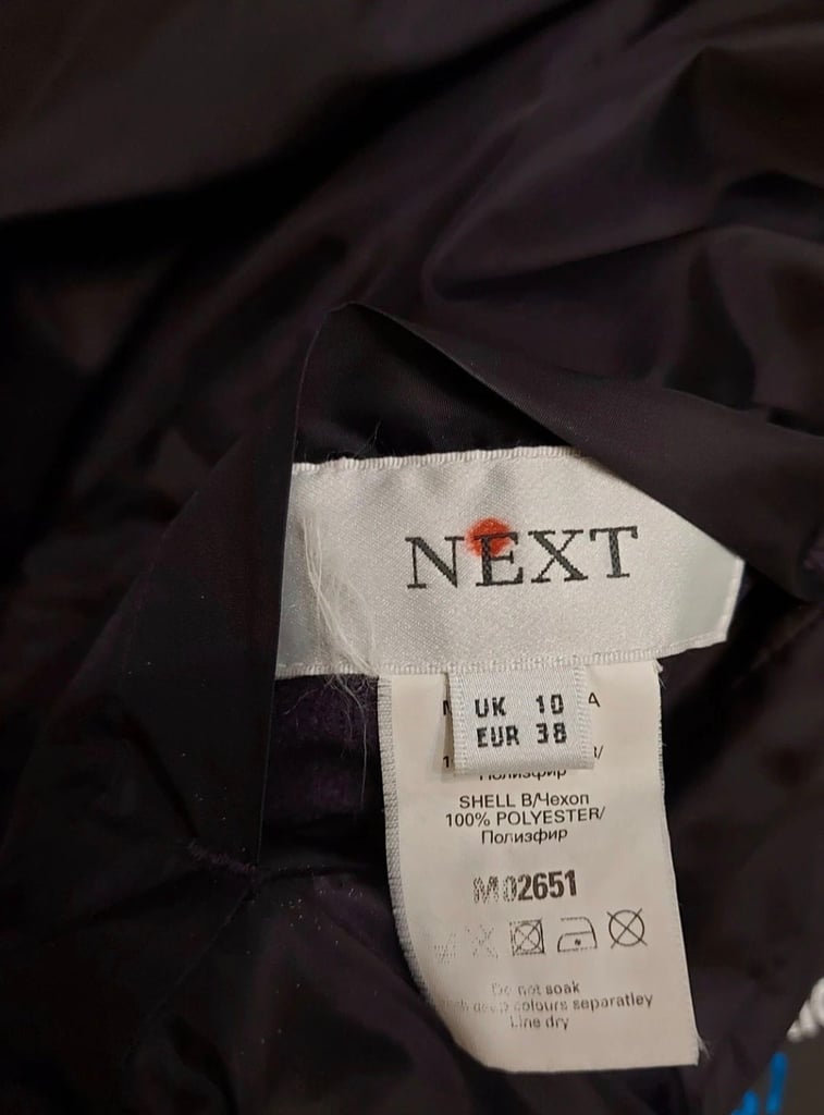 Next Purple/Voilet Reversible Jacket - Size 10