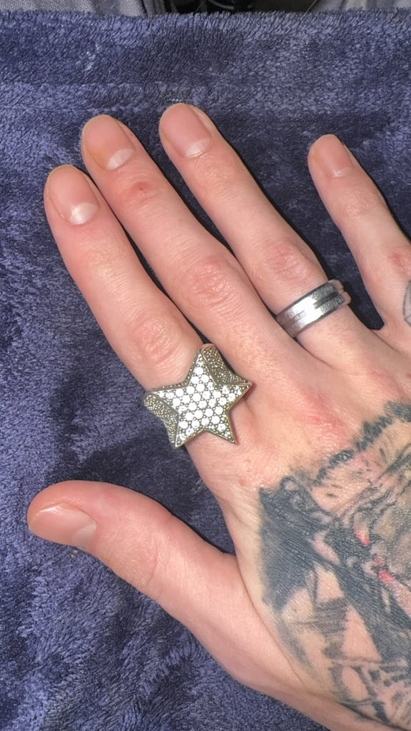 Adamans stainless steel ring