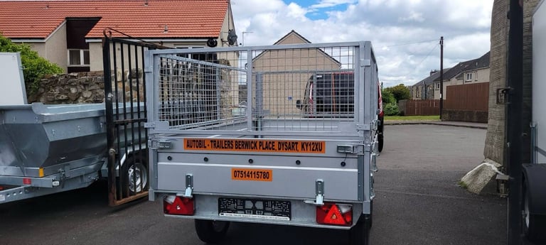 BRAND NEW 8,2ft x 5ft TWIN AXLE DROPSIDE NIEWIADOW TRAILER WITH 60CM MESH 750KG