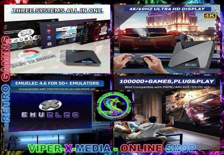SUPER CONSOLE X2 PRO HDMI 4K – ANDROID RETRO GAMING SYSTEM + TV BOX (256GB)