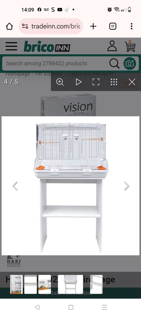 Vision Bird Cage Stand / side table white BNIB