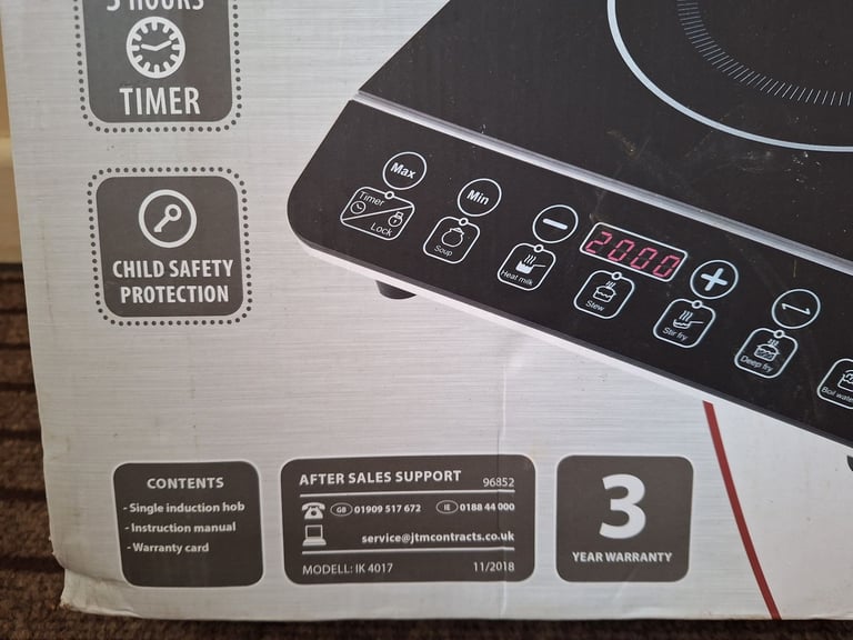 Single Induction Hob, Portable, Worktop. Brand New in Box 