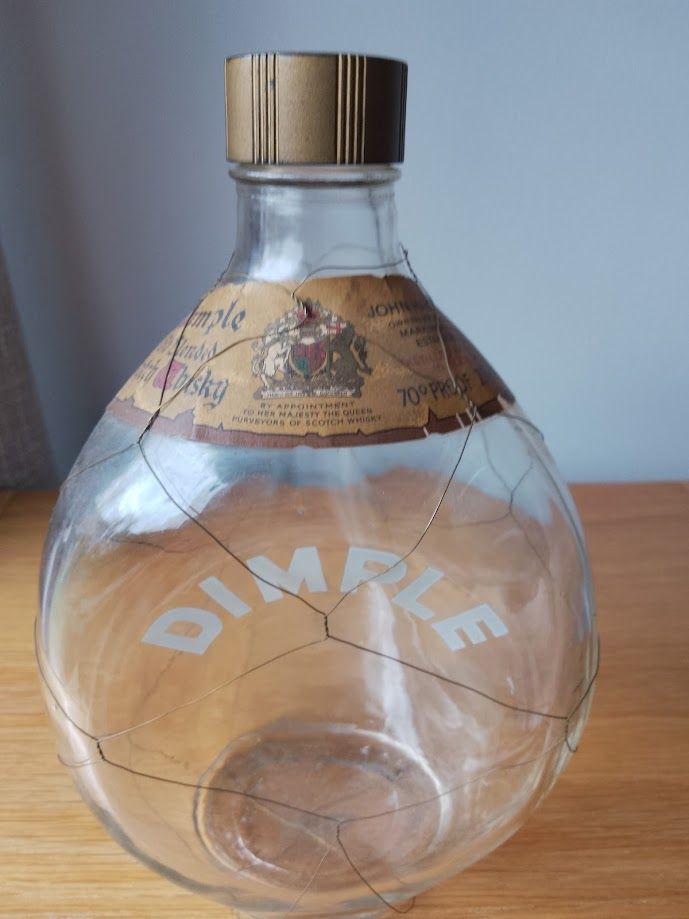 Dimple whiskey bottle