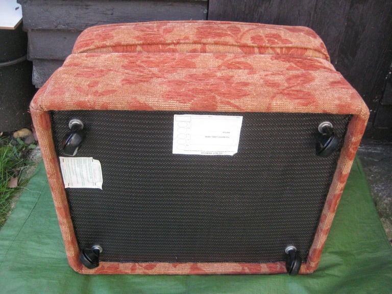 Large Quality Wooden Framed Backless Seat/Portmanteau with Hard Wearing Fabric on Wheels for £20.00