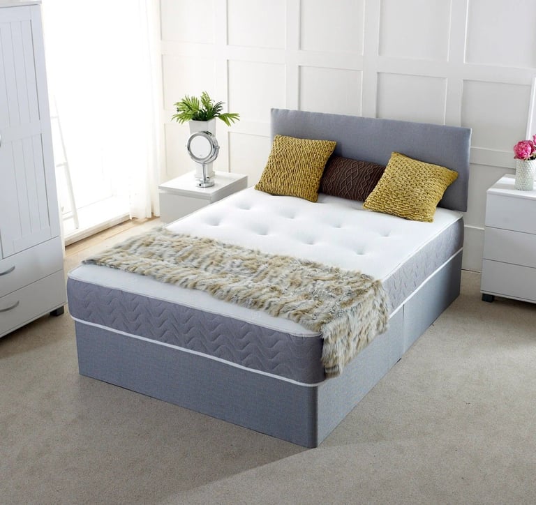 image for Today Delivery !! Double Divan bed with Mattress - Fast Shipping 