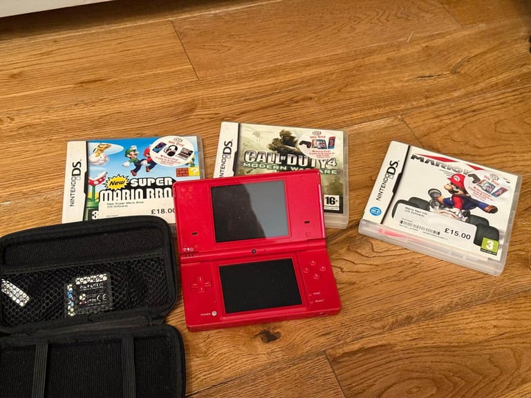 image for Nintendo DS (Red) – with 3 Games