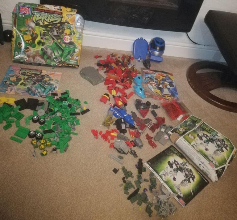 image for Spares Bundle of Mega Bloks Power Rangers Mutant Ninja Turtles Incomplete Sets