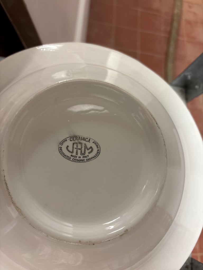 Pair Italian ceramic dishwasher proof bowls 