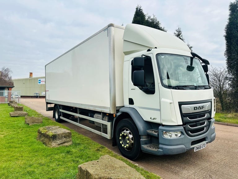 2019 DAF LF 260 18 TON BOX, DHOLLANDIA COLUMN TAIL LIFT, EURO 6