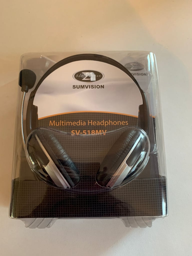 image for Sumvision SV518MV Multimedia Headphones with Built-In Mic