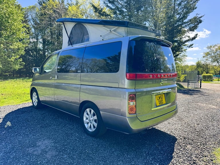 NISSAN ELGRAND FACE LIFT CAMPER VAN 3.5 V6 PETROL FULL SIDE KITCHEN CONVERSION