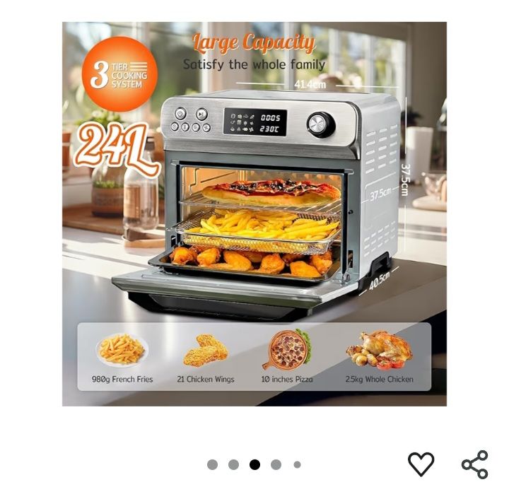 HYSapientia® 24L Air Fryer Oven With Rotisserie Large XXL