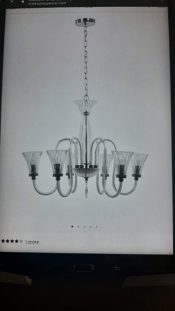 M&S classic chandelier BNIB
