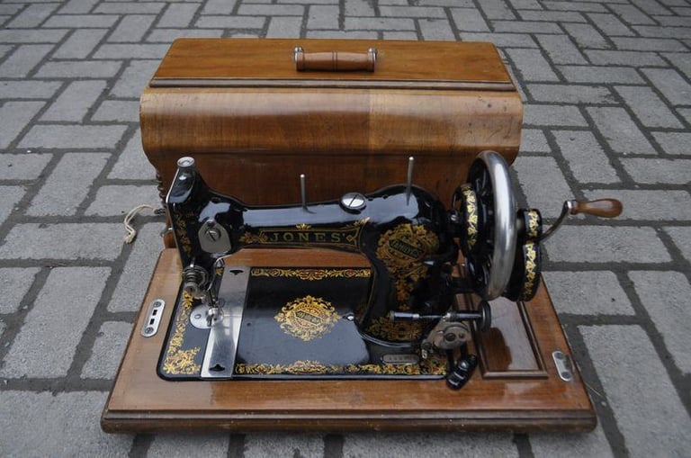 Vintage Jones hand crank sewing machine