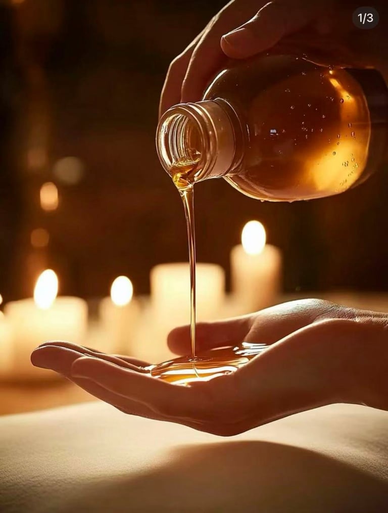 Whole body tissue hot oil massage