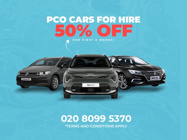 PCO Car Hire + Rent To Buy, Uber Ready Rental Walthamstow, Chingford