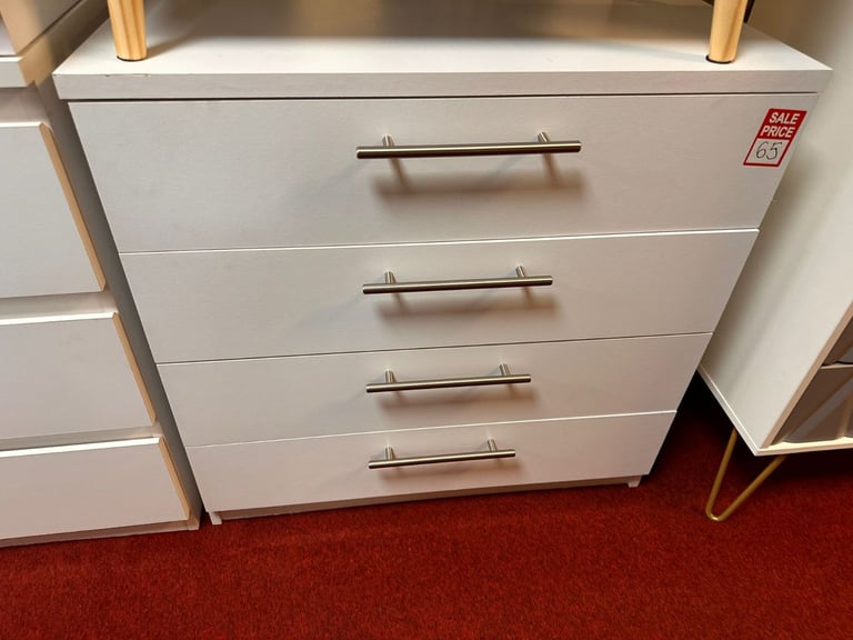 Brisbane 4 drawer chest - White 