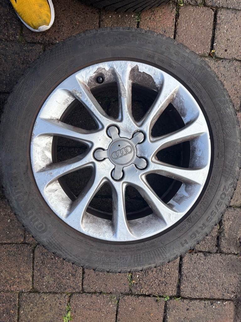 Alloy wheels and continental winter tyres to suit 2015 Audi A3, VW Golf etc 