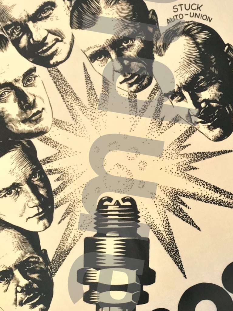 BOSCH AUTO PARTS PICTURES. FEAT. 1930's GP RACING DRIVER'S