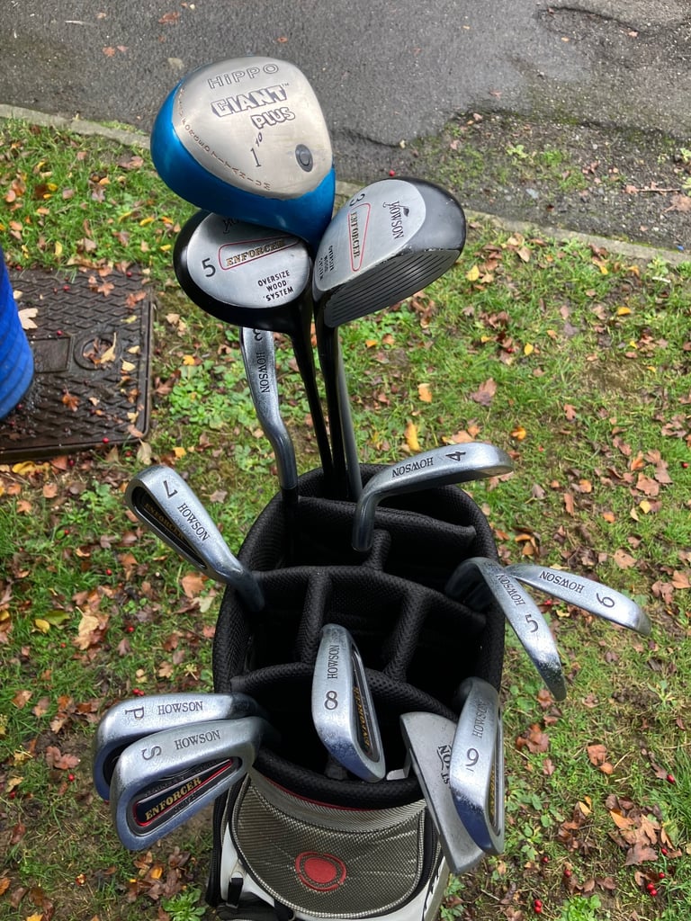 Men’s Golf Clubs Driver 3-5 Woods 3-9 Iron Sw Pw Putter Maxfli Cart Bag 