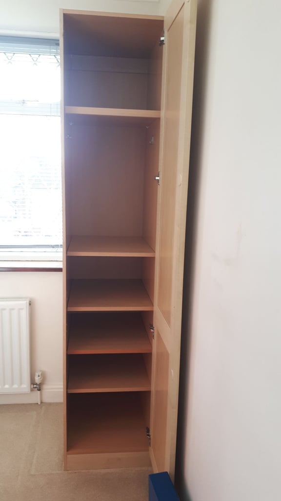 GREAT STORAGE - Tall Slim Oak Effect Cupboard