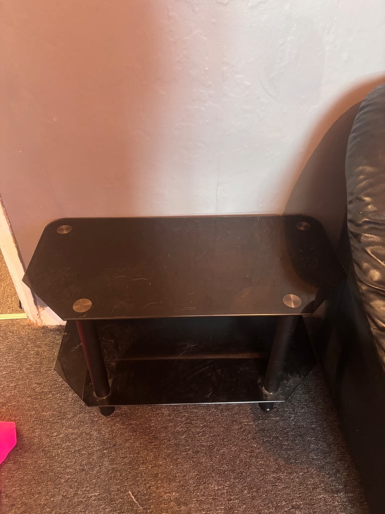 image for Small glass tv stand 