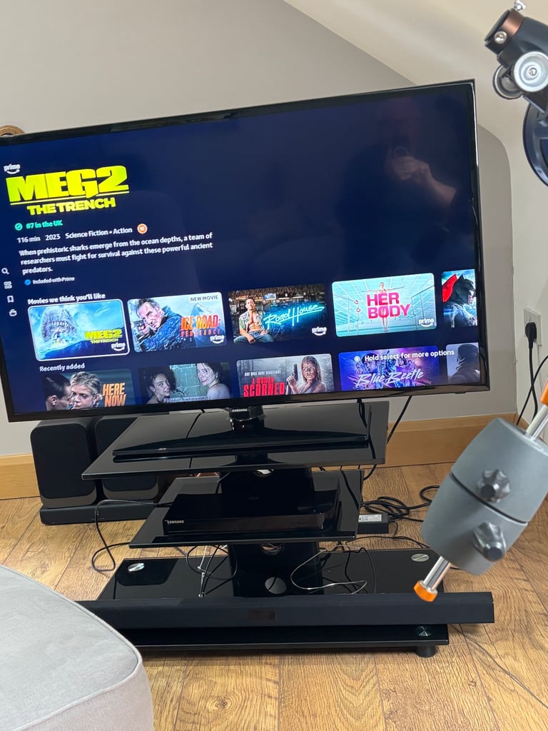 SOLD  - Samsung 46” Smart TV with BluRay Player and matching Samsung Soundbar with Subwoofer.