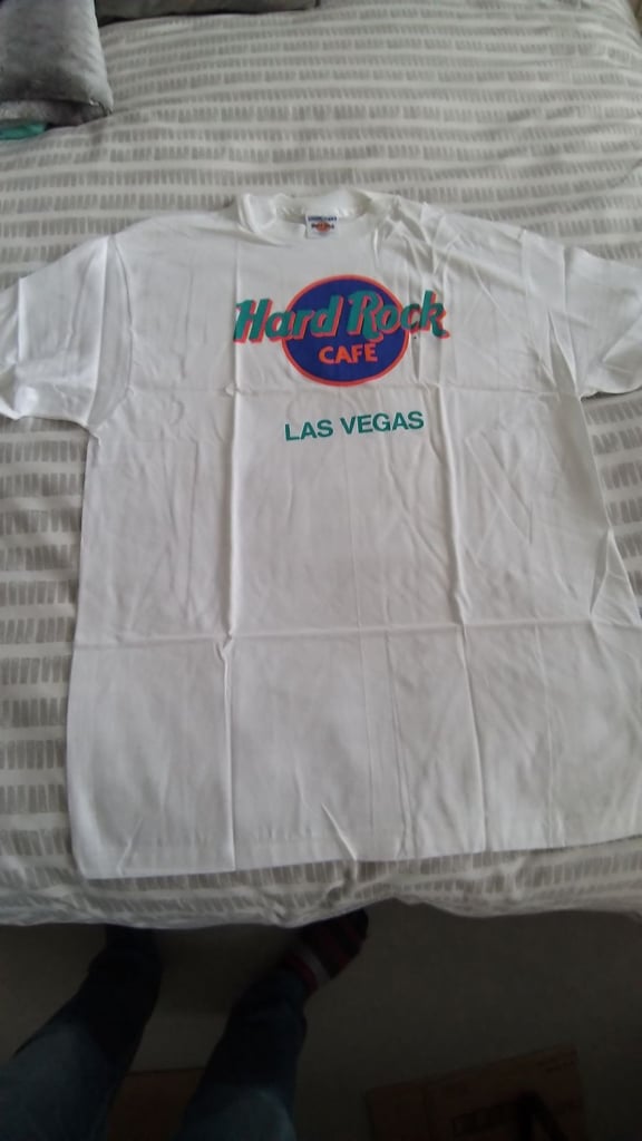 Hard Rock Cafe, Las Vegas,  T-shirt - New old stock - early 90s - Hanes Beefy - Vintage