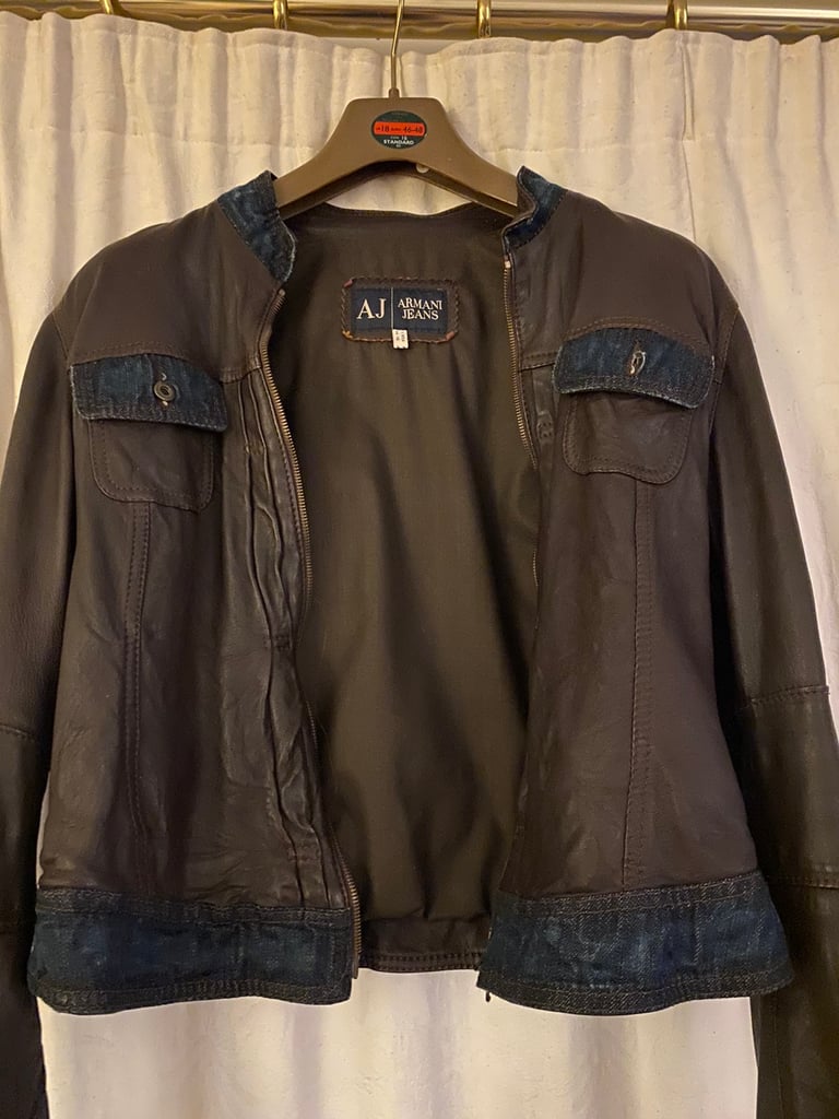 Armani leather jeans jacket | in Emsworth, Hampshire | Gumtree