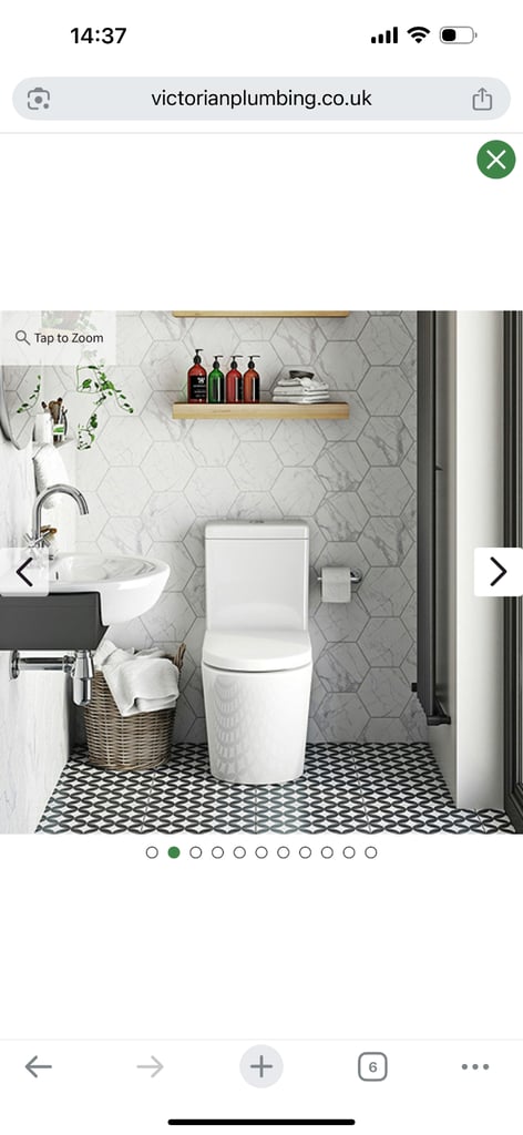 Mode Tate Rimless Close Coupled Toilet with Soft Close Seat