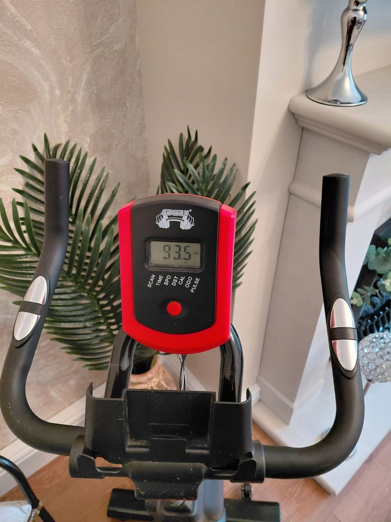 FIT4YOU Exercise Bike Indoor Cycling Gym Workout Cardio Fitness Adjustable Resistance LCD Monitor