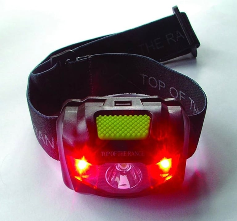 Top of The Range Head Torch - Black, One Size