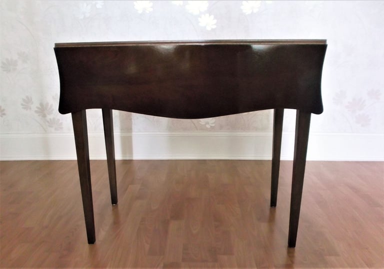 image for Vintage Mahogany Side/Dining Table with Two Drop-down Leaves & Two Side Drawers