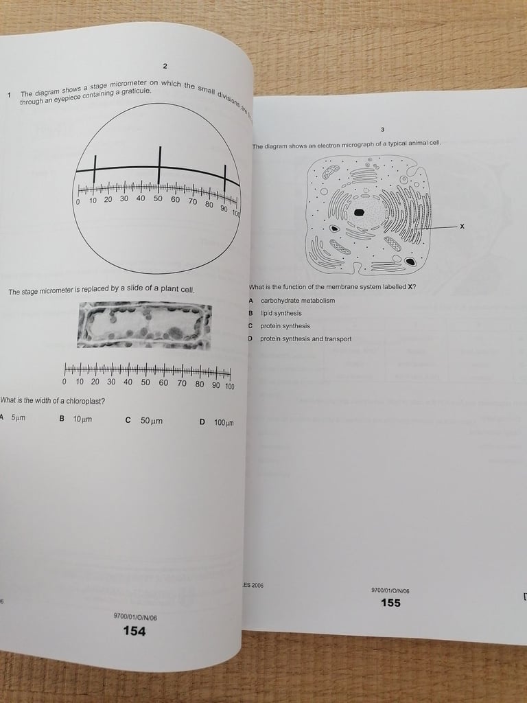 AS Level Biology and Chemiatry Practice Papers