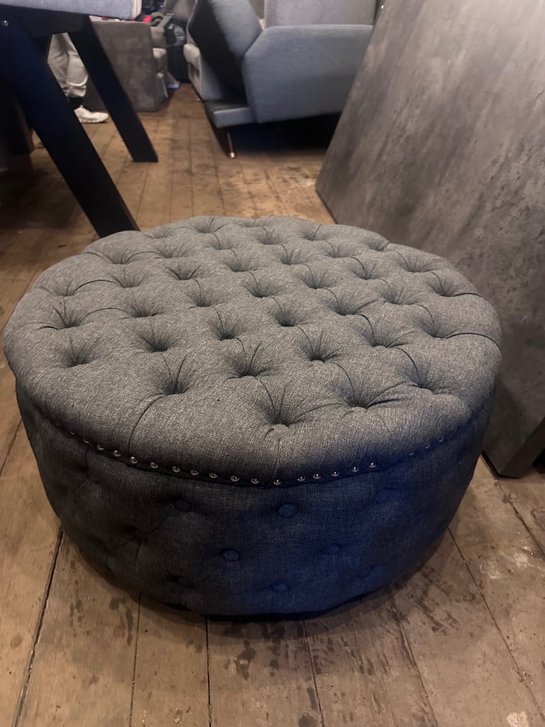 image for Dark Grey Pouffe 