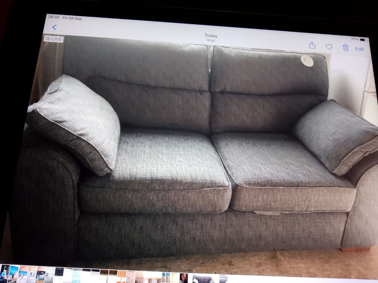 image for Large,grey,twoseater sofa from next