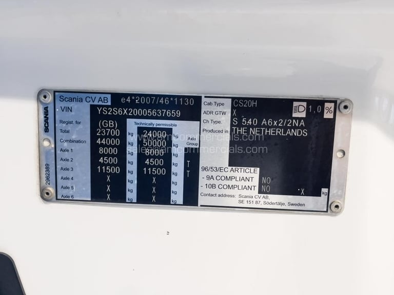 2022 (71) SCANIA S540 6X2 SMALL MIDLIFT HIGHLINE