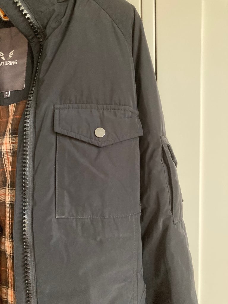 Black ladies parka with duck feather size 38