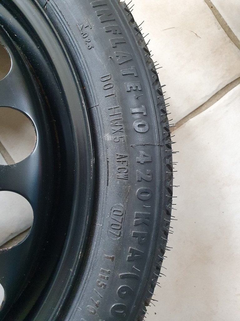  Astra H range car - Spacesaver Spare wheel 