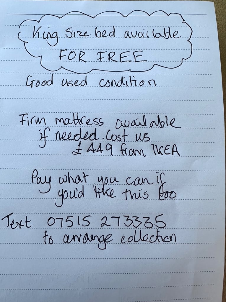FREE King size bed available 
