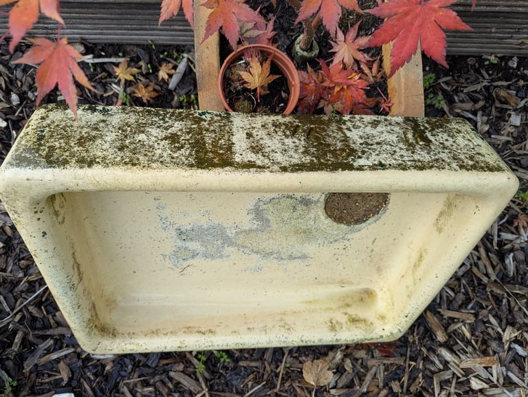 Belfast sink old used garden feature