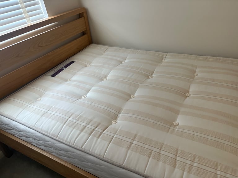 Solid wood frame and mattress
