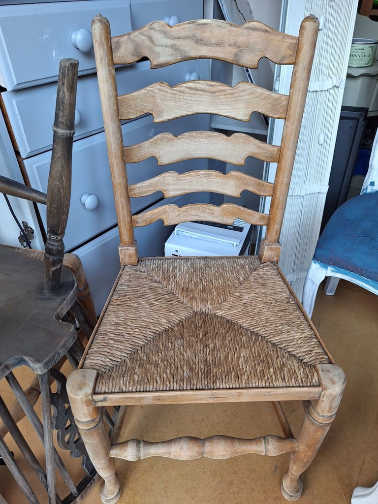image for 5 Antique Ladderback chairs
