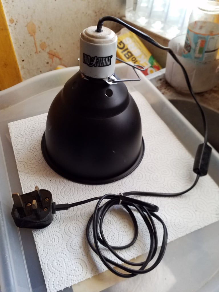 EXO TERRA SMALL DOME LIGHT, FITS SCREW TYPE BULBS, USED EXC COND