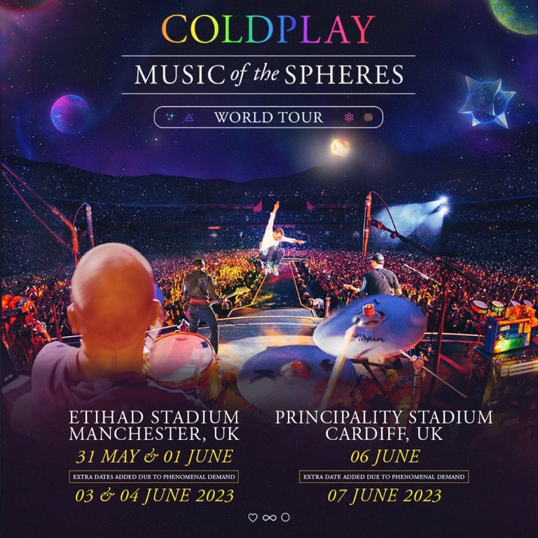 Coldplay - Manchester 31st May 2023 Standing Tickets £189.99 