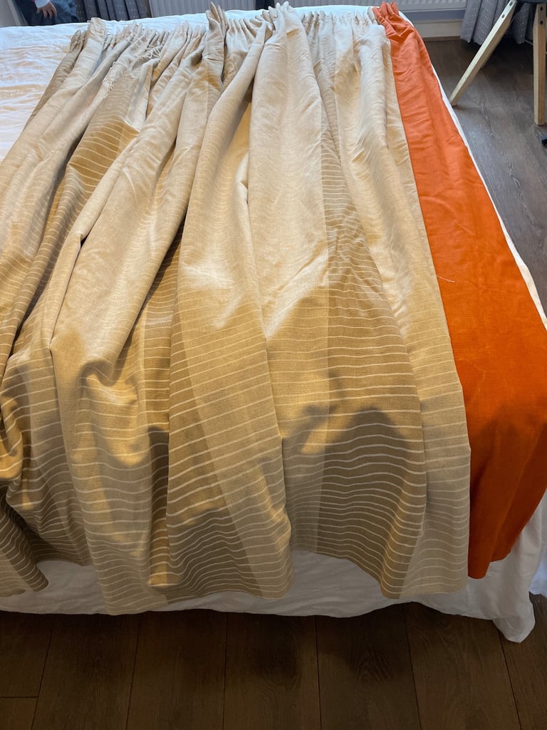 image for Curtains beige orange 