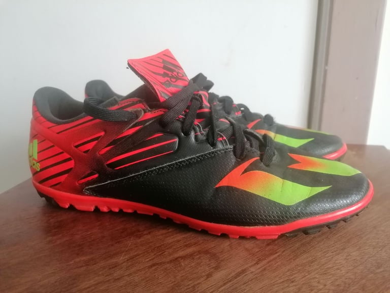 Adidas Messi Turf Soccer Shoes Green Black, red colour. Uk size - 9.