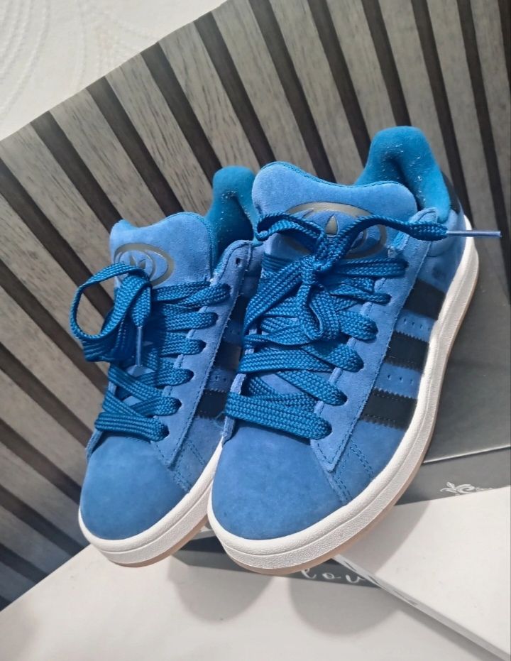image for Blue and black Adidas Campus 