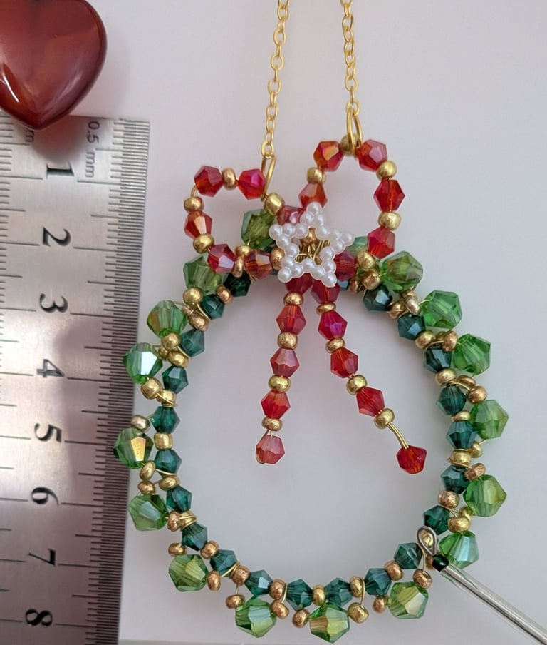 image for Mini crystal Christmas wreath 