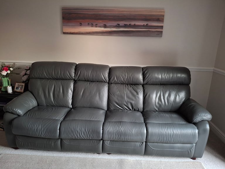 Four seater leather sofa